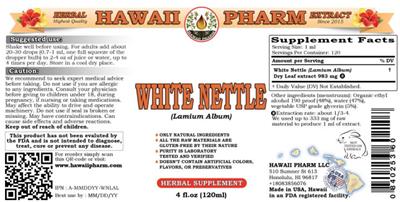 Hawaii Pharm White Nettle product packaging