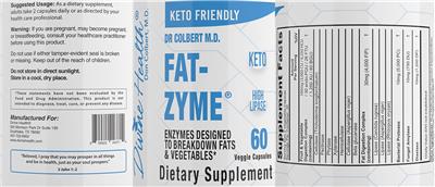 Divine Health Fat-Zyme source label used in the packaging illustration