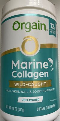 Orgain Marine Collagen Unflavored source label used in the packaging illustration