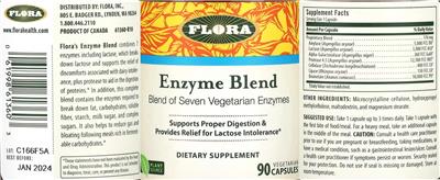 Flora Enzyme Blend source label used in the packaging illustration