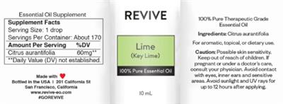 Revive Lime (Key Lime) source label used in the packaging illustration