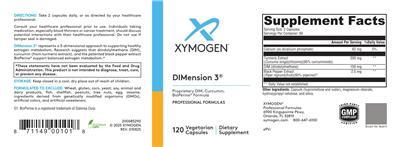XYMOGEN DIMension 3 source label used in the packaging illustration
