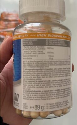 Body Attack L-Carnitine 2000 source label used in the packaging illustration