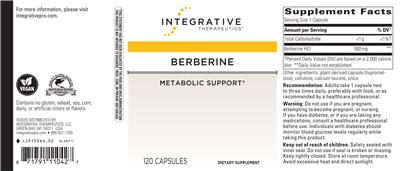 Integrative Therapeutics Berberine source label used in the packaging illustration
