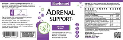 Bluebonnet Adrenal Support source label used in the packaging illustration