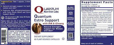Quantum Nutrition Labs Quantum Estro Support product packaging