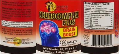 Sunshine Naturals Neurocomplex Plus product packaging