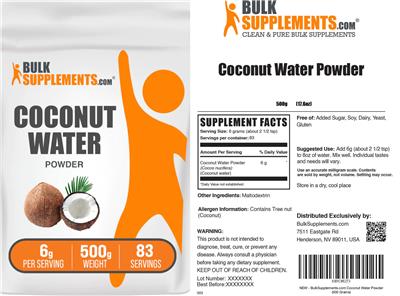 BulkSupplements.com Coconut Water Powder 6 g product packaging