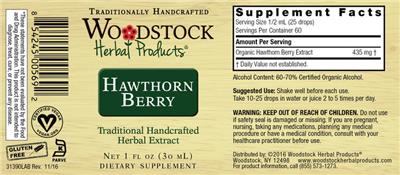 Woodstock Herbal Products Hawthorn Berry product packaging