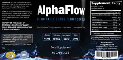 Nutracraft AlphaFlow source label used in the packaging illustration