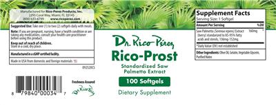 Dr. Rico Perez Rico-Prost product packaging