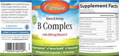 Carlson B Complex source label used in the packaging illustration