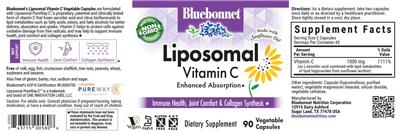 Bluebonnet Liposomal Vitamin C source label used in the packaging illustration