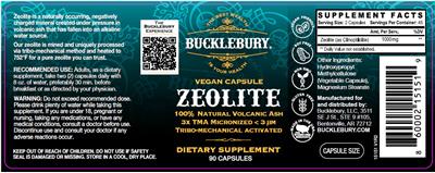 Bucklebury Zeolite source label used in the packaging illustration