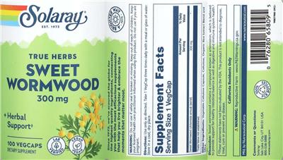 Solaray Sweet Wormwood 300 mg product packaging