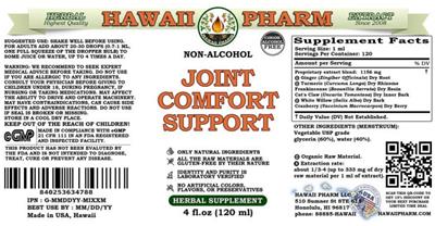 Hawaii Pharm Joint Comfort Support Non-Alcohol product packaging