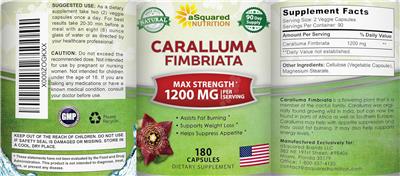 aSquared Nutrition Caralluma Fimbriata 1200 mg source label used in the packaging illustration
