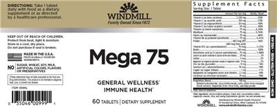 Windmill Mega 75 source label used in the packaging illustration