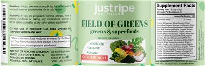 Just Ripe Nutrition Field of Greens Citrus Punch product packaging