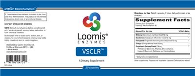 Loomis Enzymes VSCLR source label used in the packaging illustration