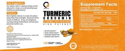 O Orgeuos Turmeric Curcumin 1500 mg product packaging