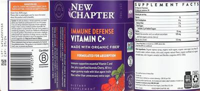 New Chapter Immune Defense Vitamin C+ Citrus Flavored source label used in the packaging illustration