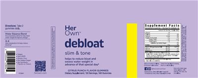 Her Own Debloat Citrus Punch Flavor source label used in the packaging illustration
