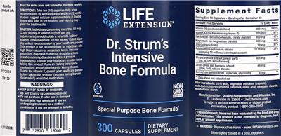 Life Extension Dr. Strum's Intensive Bone Formula product packaging