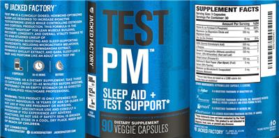 Jacked Factory Test PM source label used in the packaging illustration
