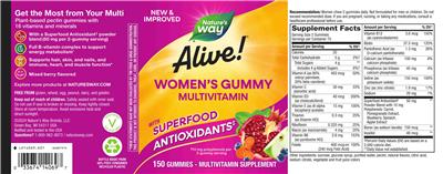 Nature's Way Alive! Women's Gummy Multivitamin Mixed Berry Flavored product packaging