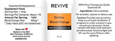 Revive Sicilian Blood Orange source label used in the packaging illustration
