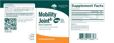 Genestra Brands Mobility Joint Plus source label used in the packaging illustration