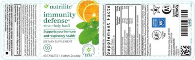 Nutrilite Immunity Defense source label used in the packaging illustration