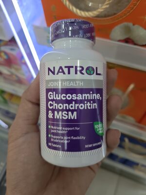 Natrol Glucosamine Chondroitin & MSM source label used in the packaging illustration