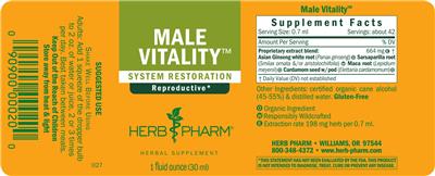 Herb Pharm Male Vitality product packaging