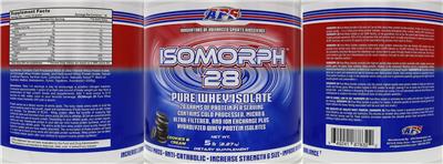 APS Isomorph 28 Cookies & Cream source label used in the packaging illustration