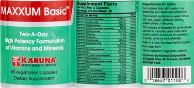 Karuna Maxxum Basic source label used in the packaging illustration