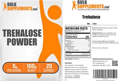 BulkSupplements.com Trehalose Powder 5 g product packaging