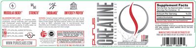Purus Creatine source label used in the packaging illustration