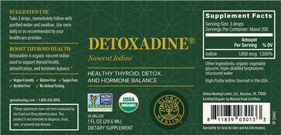 Global Healing Detoxadine product packaging
