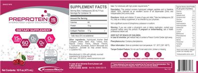 Kramer Novis PreProtein Natural Cherry Flavor source label used in the packaging illustration