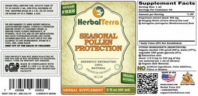 Herbal Terra Seasonal Pollen Protection product packaging