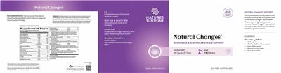 Nature's Sunshine Natural Changes source label used in the packaging illustration