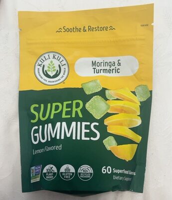 Kuli Kuli Superfood Gummies Lemon Flavored source label used in the packaging illustration