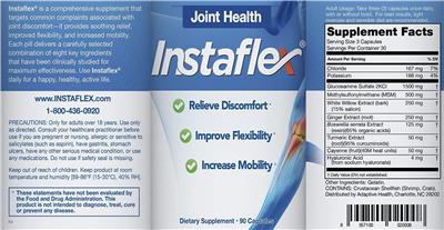 Instaflex Instaflex Joint Health source label used in the packaging illustration
