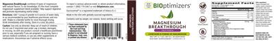 BiOptimizers Magnesium Breakthrough Fruit Punch source label used in the packaging illustration