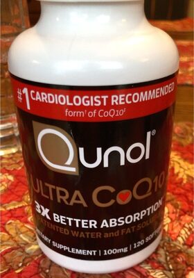Qunol Ultra CoQ10 100 mg source label used in the packaging illustration