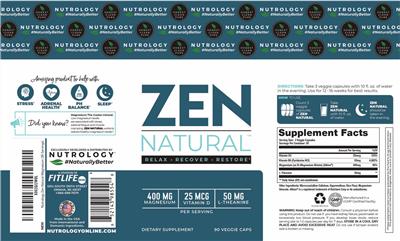 Nutrology Zen Natural source label used in the packaging illustration