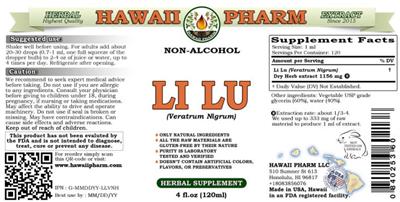 Hawaii Pharm Li Lu Non-Alcohol product packaging
