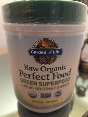 Garden of Life Raw Organic Perfect Food Green Superfood Juiced Greens Powder Original product packaging